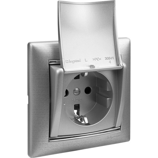 Рамка 1 пост - Legrand Valena - алюминий матовый