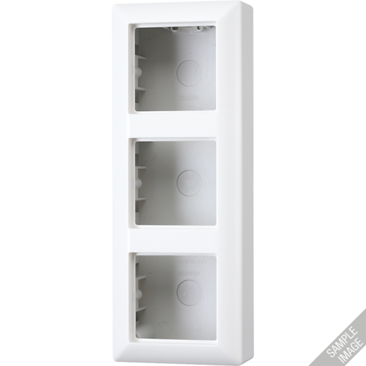 Коробка для накладного монтажа 3-кратная, слоновая кость