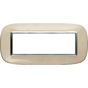 BT Axolute Бежевая карамель Рамка 6 мод эллипс.