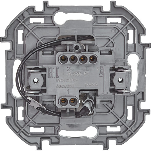 Переключатель одноклавишный с подсветкой/индикацией - Legrand/Daccord Inspiria - 10АХ 250В безвинтовые зажимы - слоновая кость