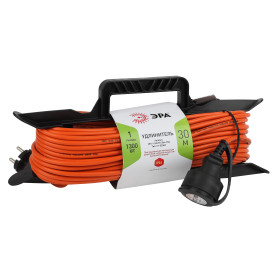 ЭРА Удлинитель силовой UFx-1-2x0.75-30m на рамке без заземления 1 розетка 30м ПВС 2x0.75мм2