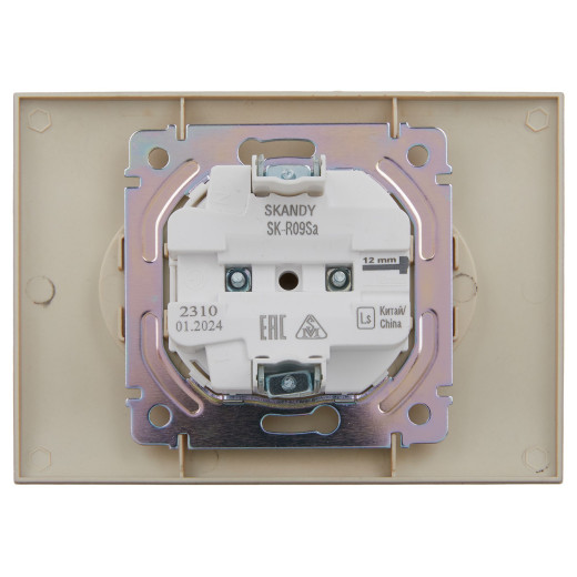 SKANDY Роз. 2-я без з/к с з/ш 10А сб. SK-R09Sa песоч. IEK