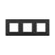 Рамка из алюминия 3 поста (6 мод.), Avanti, черная