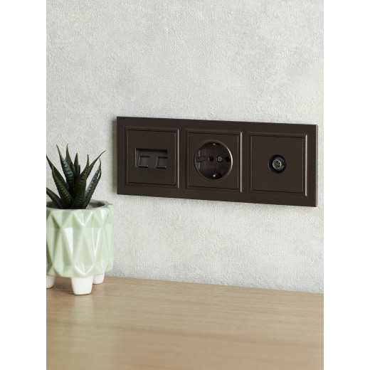 BRITE Рамка 3-мест. РУ-3-БрТБ бр. IEK