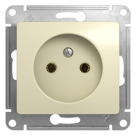 Systeme Electric Glossa Беж Розетка б/з