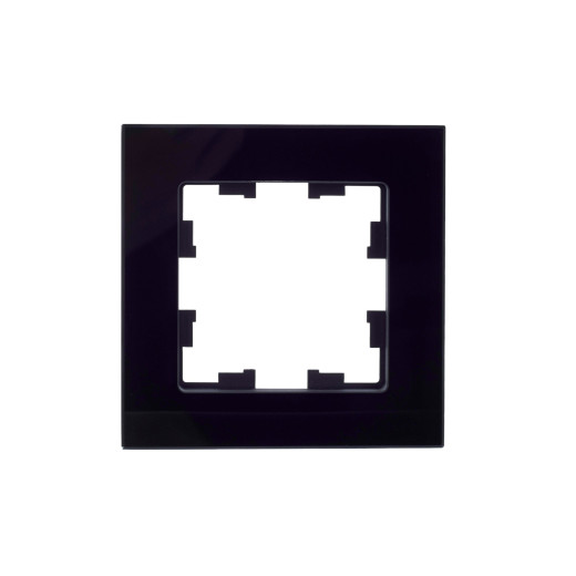 BRITE Рамка 1-мест. РУ-1-2-БрЧ стекло черн. IEK