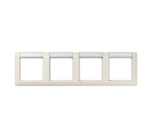 JUNG Рамка 4-кратная с полем для надписи для горизонтальной установки слоновая кость