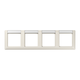 JUNG Рамка 4-кратная с полем для надписи для горизонтальной установки слоновая кость