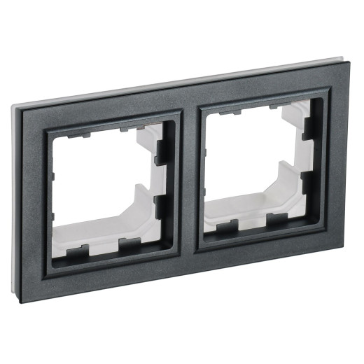 BRITE Рамка 2-мест. IP44 РУ-2-БрЧ-44 черн. IEK