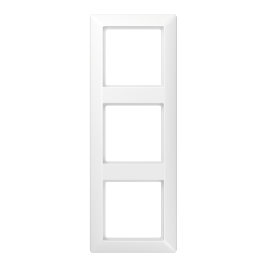 Рамка 3-кратная для вертикальной и горизонтальной установки, термопласт, белая