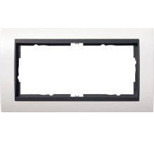 Gira Event Бел матовый/Антрацит Рамка 2-ая без перегородки