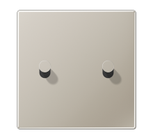 JUNG LS1912 Нержавеющая сталь Центральная плата, 1 пост, 2 тумблера,конус; метал. исполнение