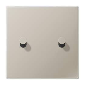 JUNG LS1912 Нержавеющая сталь Центральная плата, 1 пост, 2 тумблера,конус; метал. исполнение