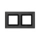 Рамка из металла 2 поста (4 мод.), Avanti, графитовая
