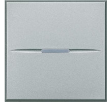 BT Axolute Алюминий Кнопка аксиальная 1-кл. 10А, 250В, автомат. клеммы, 2 мод. (замена для арт. HC4005M2A).