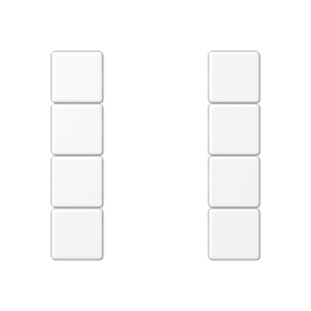JUNG Набор накладок 4 группы для модулей F50 термопласт белый матовый