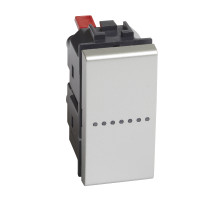 BT LL Алюминий Кнопка аксиальная 1-кл. 10А, 250В, автомат. клеммы, 1 мод. (замена для арт. NT4055A).