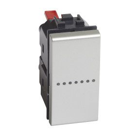 BT LL Алюминий Кнопка аксиальная 1-кл. 10А, 250В, автомат. клеммы, 1 мод. (замена для арт. NT4055A).