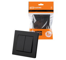 TDM Выключатель 2-х кл. 10А черный 