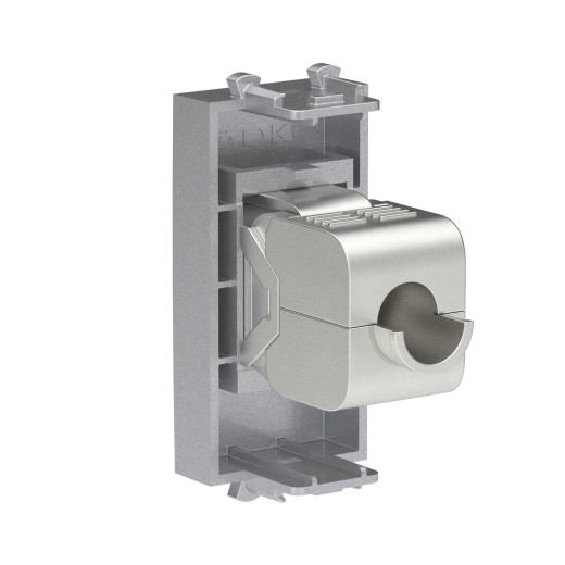 Компьютерная розетка RJ-45 без шторки модульная, кат.5е экранированная, Avanti, закаленная сталь, 1 модуль