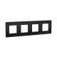Рамка из алюминия 4 поста (8 мод.), Avanti, черная