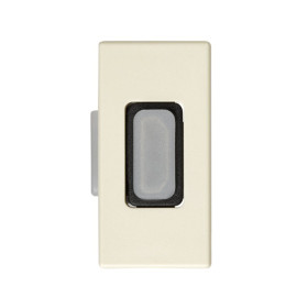 Simon 27 Мех Слоновая кость Розетка для подключения HDMI-разъёма, v1.3, проходная, угловая, узкий