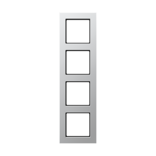 Рамка для вертикальной и горизонтальной установки, 4 поста, дюропласт, алюминий, A CREATION