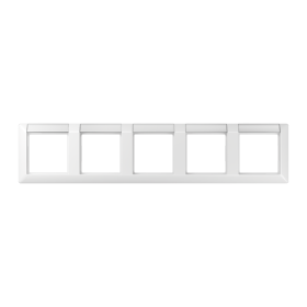JUNG Рамка 5-кратная с полем для надписи для горизонтальной установки белая