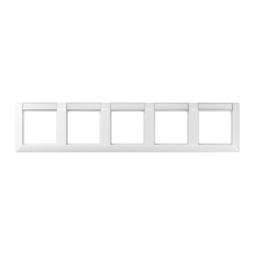 Рамка 5-кратная с полем для надписи для горизонтальной установки, белая