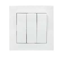 EKF PROxima Валенсия Выключатель 3-кл. 10А белый.