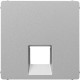Valena LIFE.Лицевая панель для одиночных телефонных/информационных розеток.Алюминий