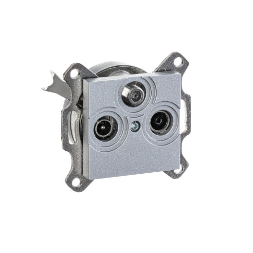 Розетка TV-R-SAT ABB Levit единственная серебро