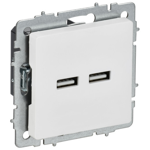 BRITE Роз. USB A+A 3,1А РЮ10-1-БрАБ а/б IEK