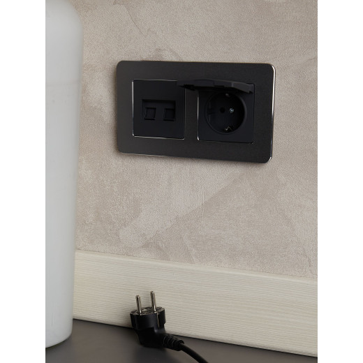 BRITE Рамка 2-мест. РУ-2-1-Бр металл титан RE IEK