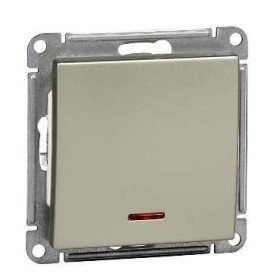 Systeme Electric Wessen 59 Шампань Выключатель 1-клавишный 10АХ с подсветкой
