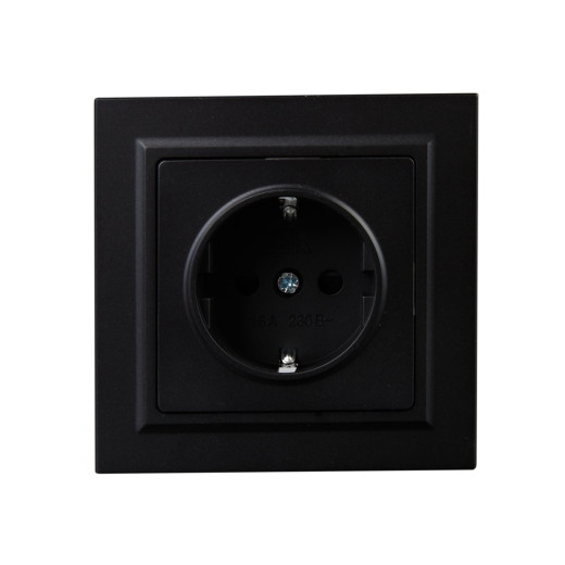 BRITE Роз. с з/к/ш 16А в сб. РСР14-1-0-БрЧ черн. IEK