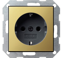 Gira ClassiX Латунь/Антрацит Розетка с/з