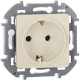 Розетка с заземлением - Legrand/Daccord Inspiria - со шторками 16А 250В винтовые зажимы - слоновая кость
