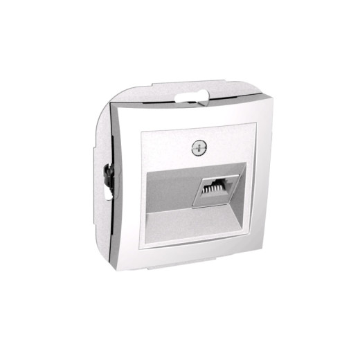 ДУЭТ РОЗЕТКА компьютерная RJ45 кат.5E, механизм, БЕЛЫЙ