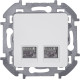 Розетка компьютерная двойная RJ45 категория 6 UTP - Legrand/Daccord Inspiria - белый