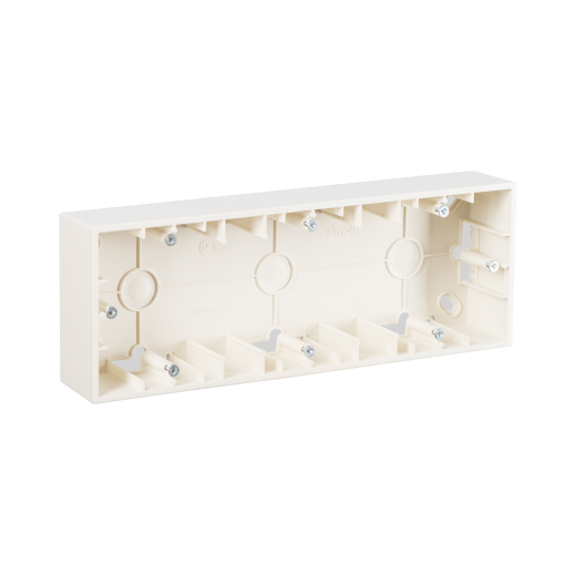 Simon 15 Бежевый Коробка для наружного монтажа, трёхпостовая