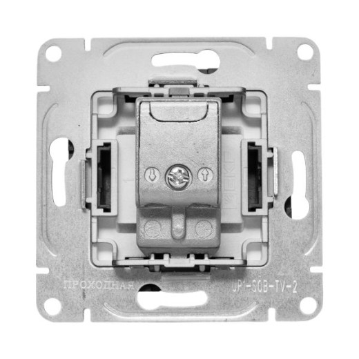 Механизм розетки TV, проходная, чёрный Эпика EKF