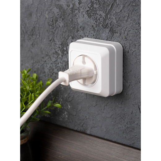 Рим Розетка 1-местная 10А без заземления белая EKF