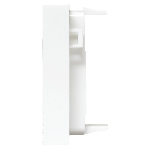 Вставка розеточная TERACOM PRO 45x45мм формат Mosaic на 1 модуль Keystone со шторкой и маркером белая