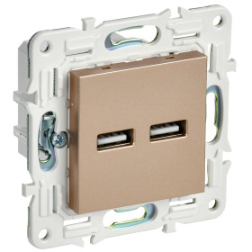 IEK SKANDY Песочный Розетка USB A+A 3,1А SK-R15Sa