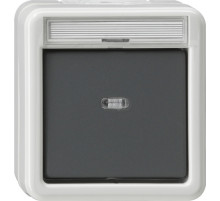 Gira Выключатель сподсветкой и полем для надписи 2-полюсный IP44