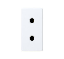 Simon 27 Мех Белая Розетка без заземления 2P, узкая, 16А 250В