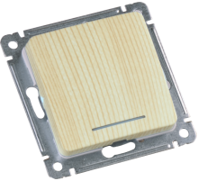 Hegel Мастер внутр Сосна ВС10-412-02 Выключатель 1-клавишный, с индикацией, механизм