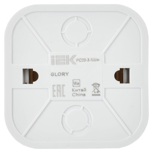 GLORY Роз. с з/к без з/ш о/у 16А РС20-3-ХШм шамп. м. IEK