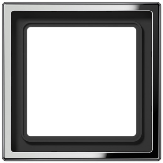 Рамка для вертикальной и горизонтальной установки, 1 пост, металл, хром, GCR